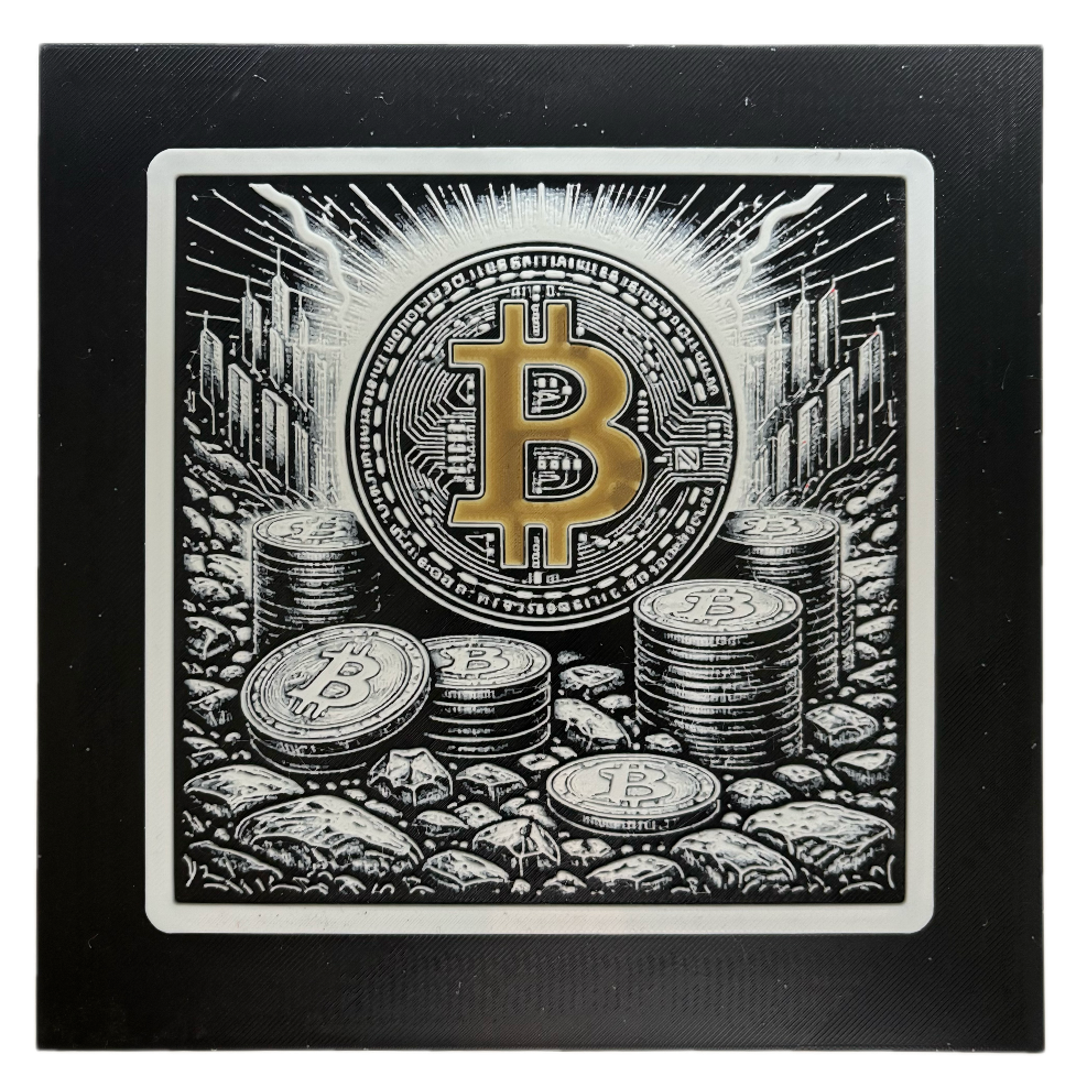 Bitcoin – 3D-relieff