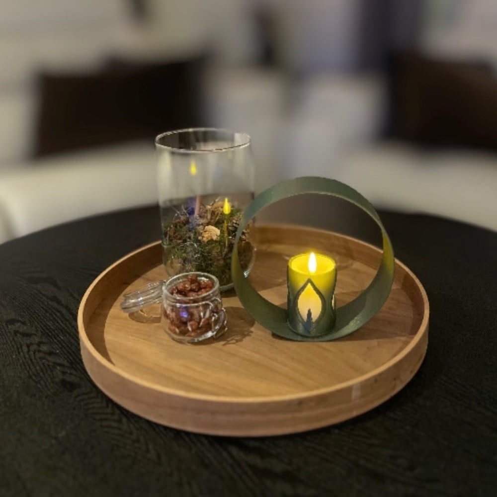 RingDekor med Flamme LED-lysholder