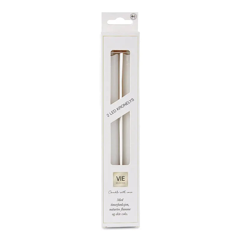 LED Kronelys 2-pk