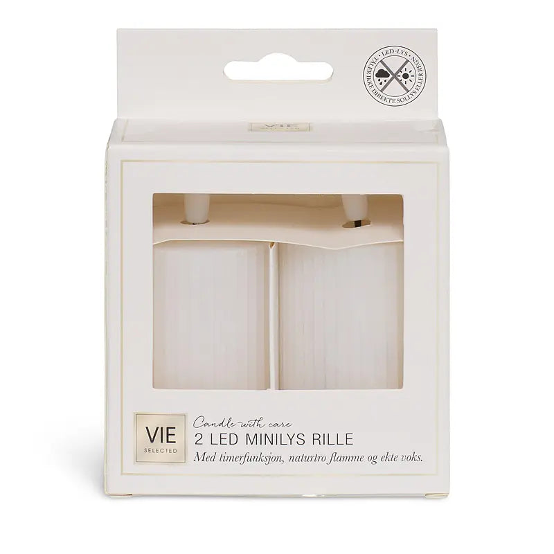 LED Minilys 2-pk Hvit