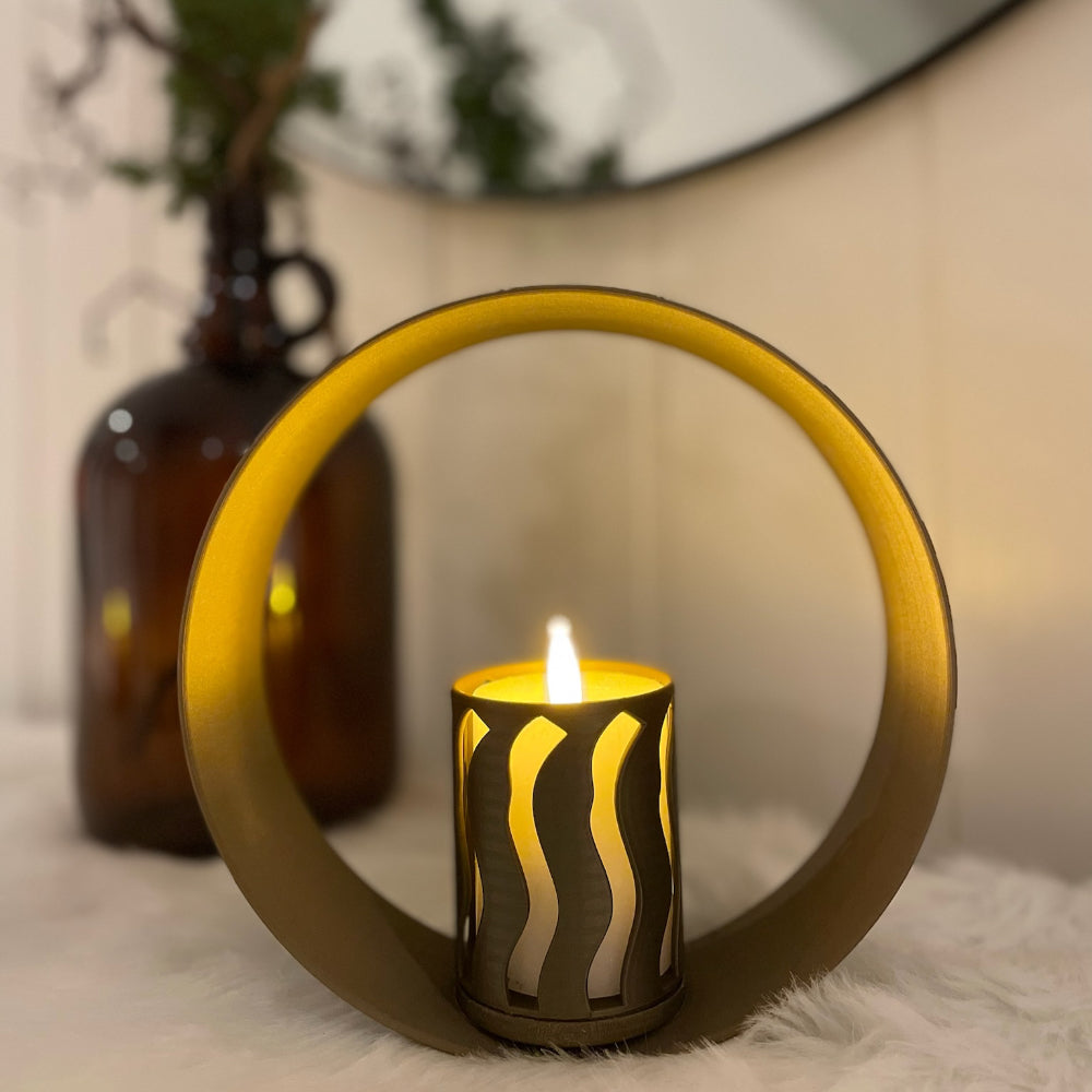 RingDekor med Bølge Rett LED-lysholder