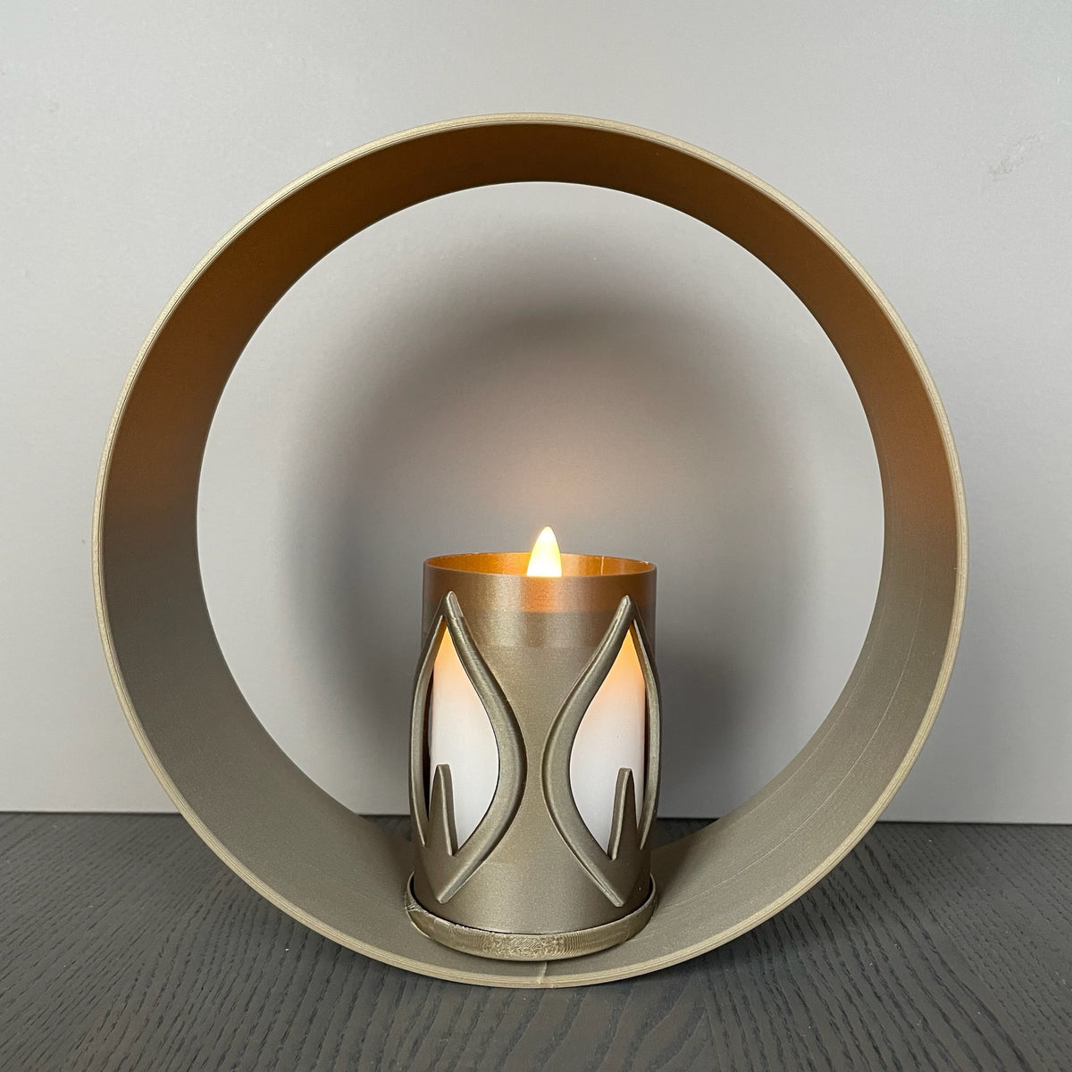 RingDekor med Flamme LED-lysholder