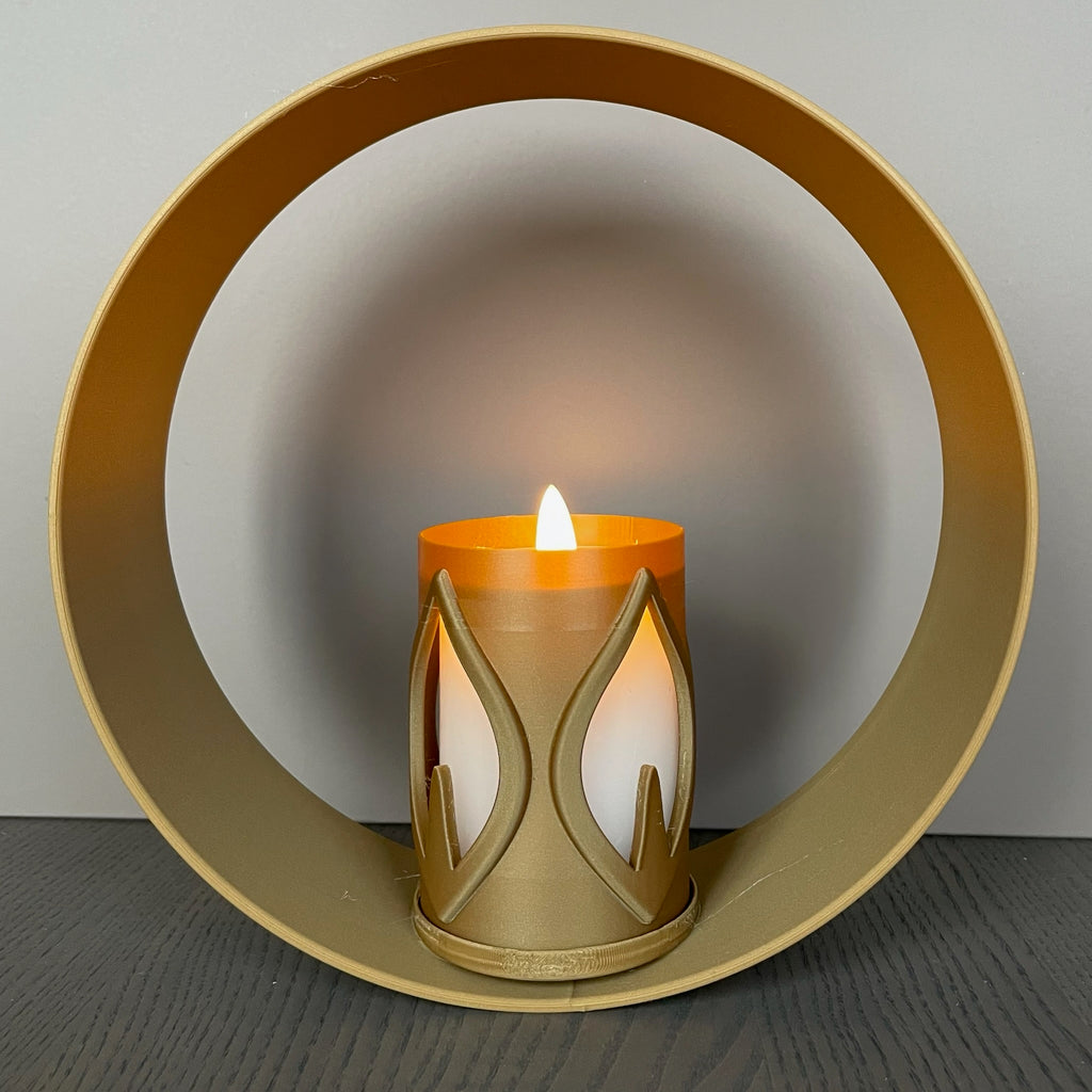RingDekor med Flamme LED-lysholder