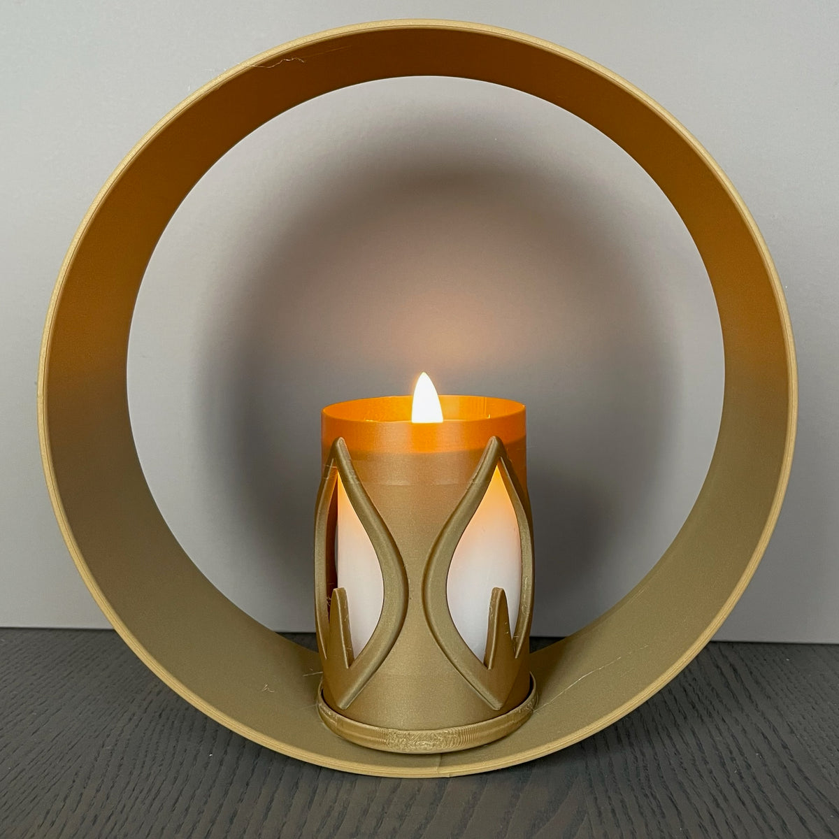 RingDekor med Flamme LED-lysholder
