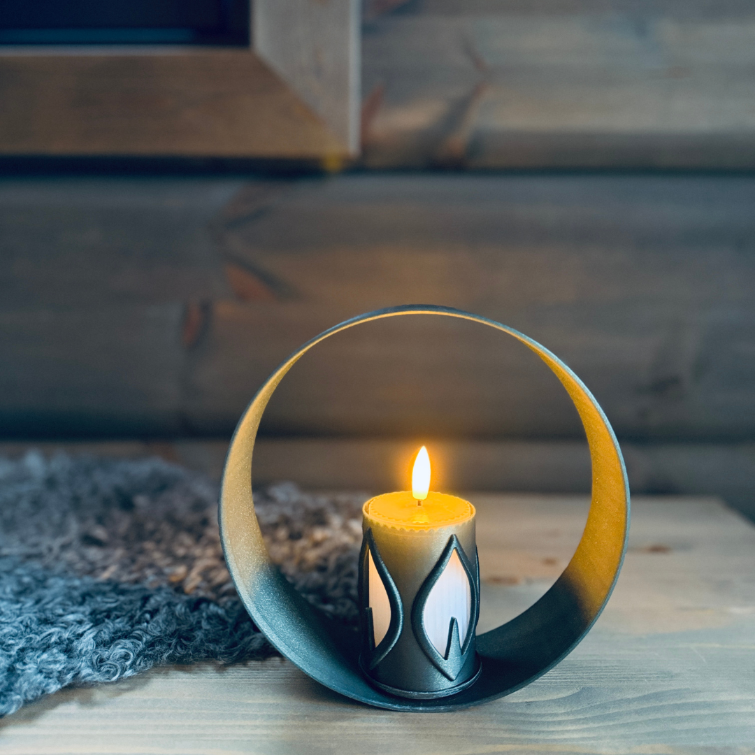 RingDekor med Flamme LED-lysholder