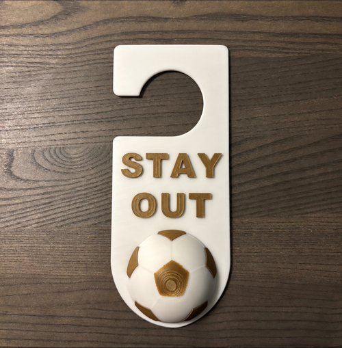 Dørskilt – STAY OUT